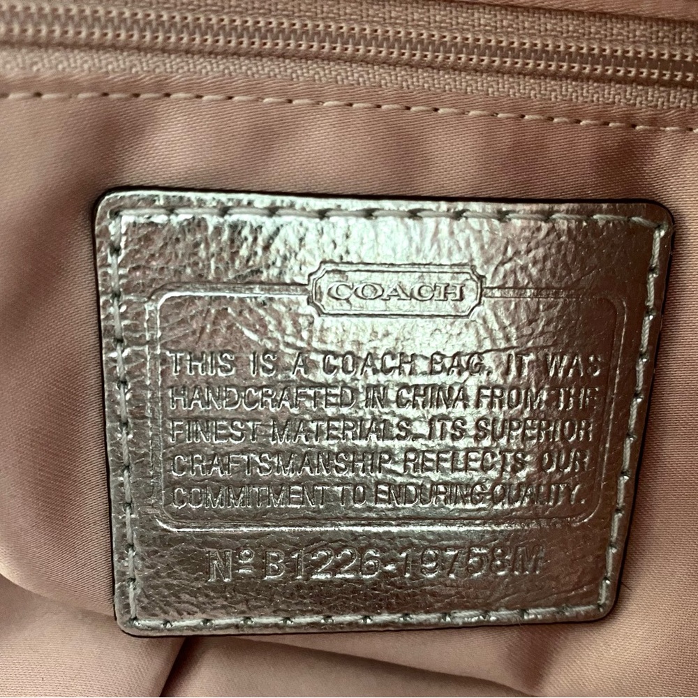 Coach Signature C print Bag 2012 never used like new Cream Silver shoulder Hobo - Picture 12 of 14